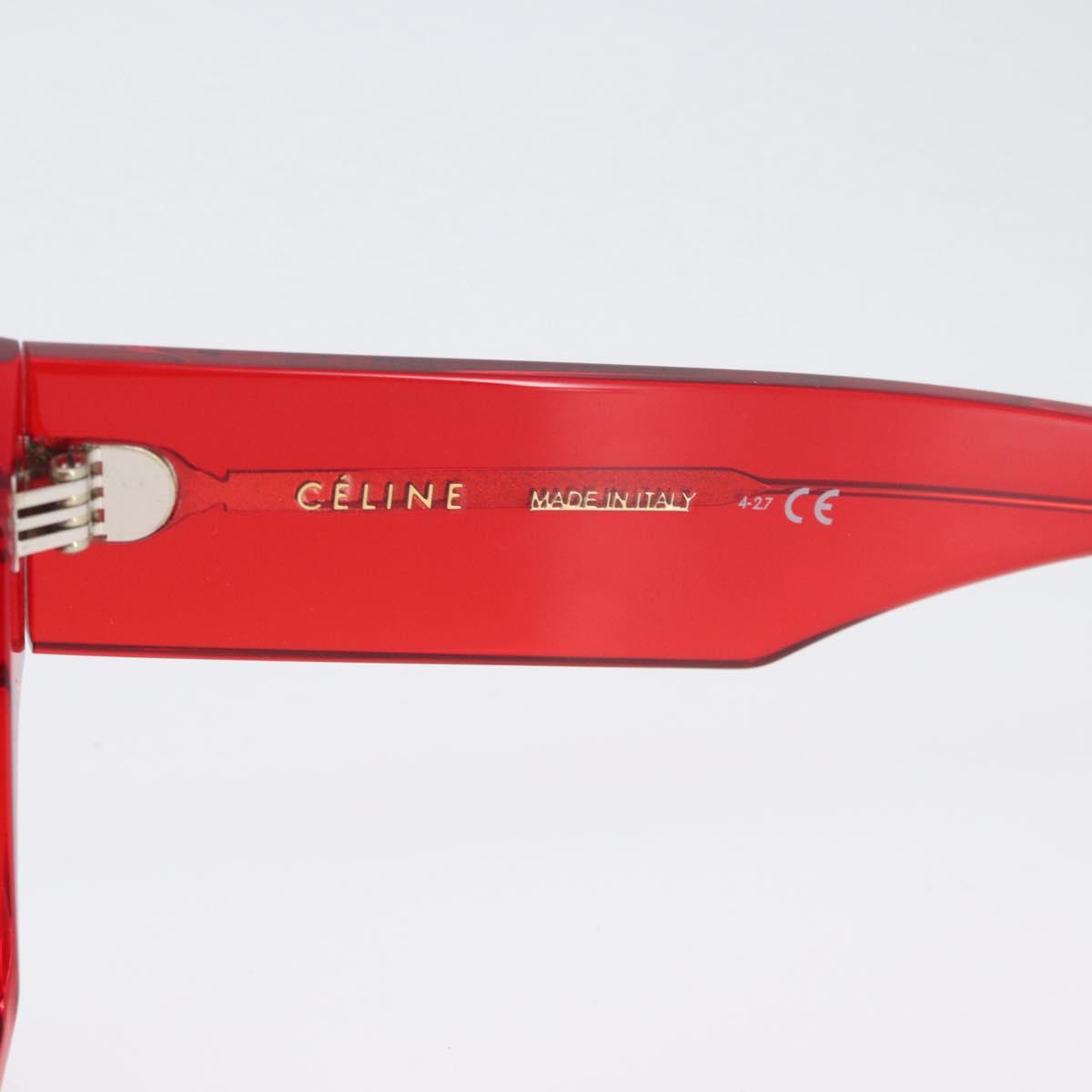 CELINE Sunglasses plastic Red Auth BA11298