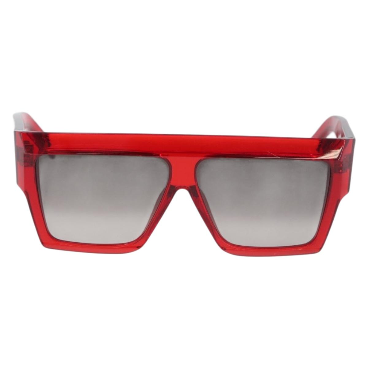 CELINE Sunglasses plastic Red Auth BA11298