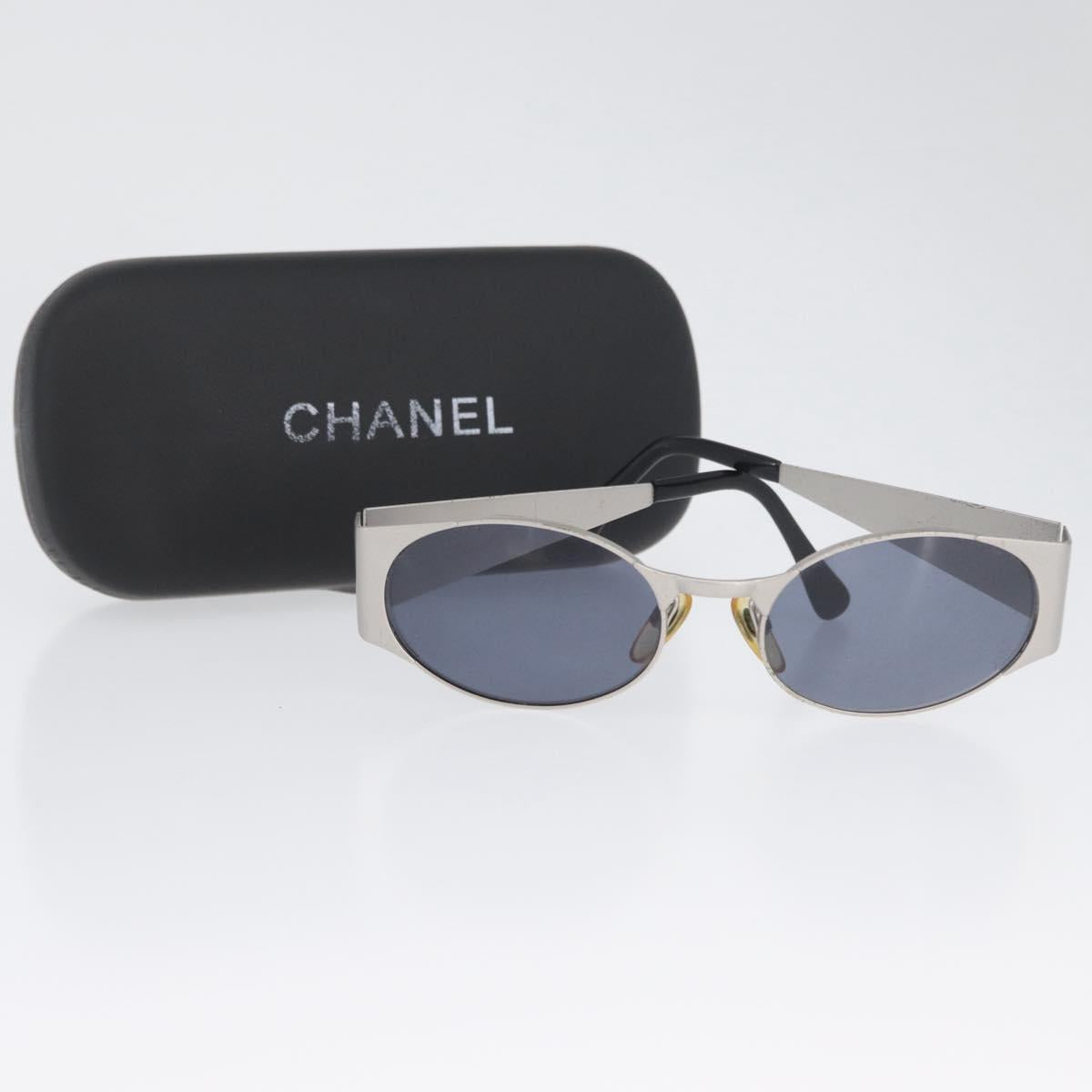 CHANEL Sunglasses metal Silver 06926 45002 CC Auth BA11300