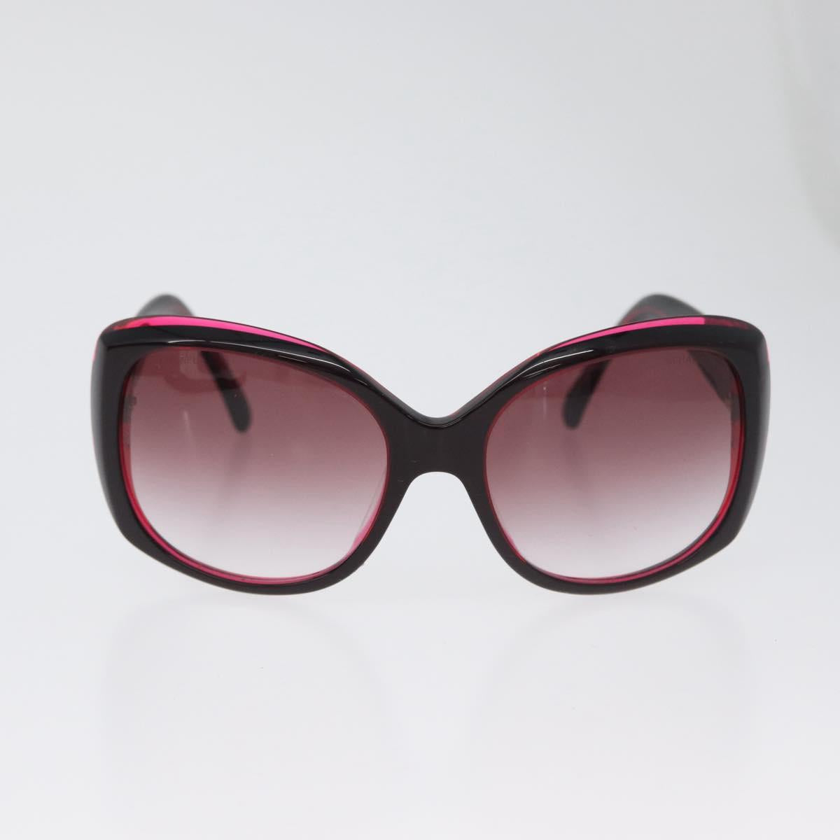 CHANEL COCO Mark Sunglasses plastic Red 5183-A CC Auth BA11304