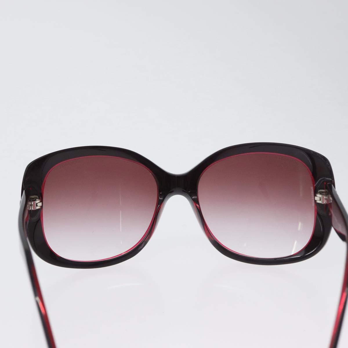 CHANEL COCO Mark Sunglasses plastic Red 5183-A CC Auth BA11304