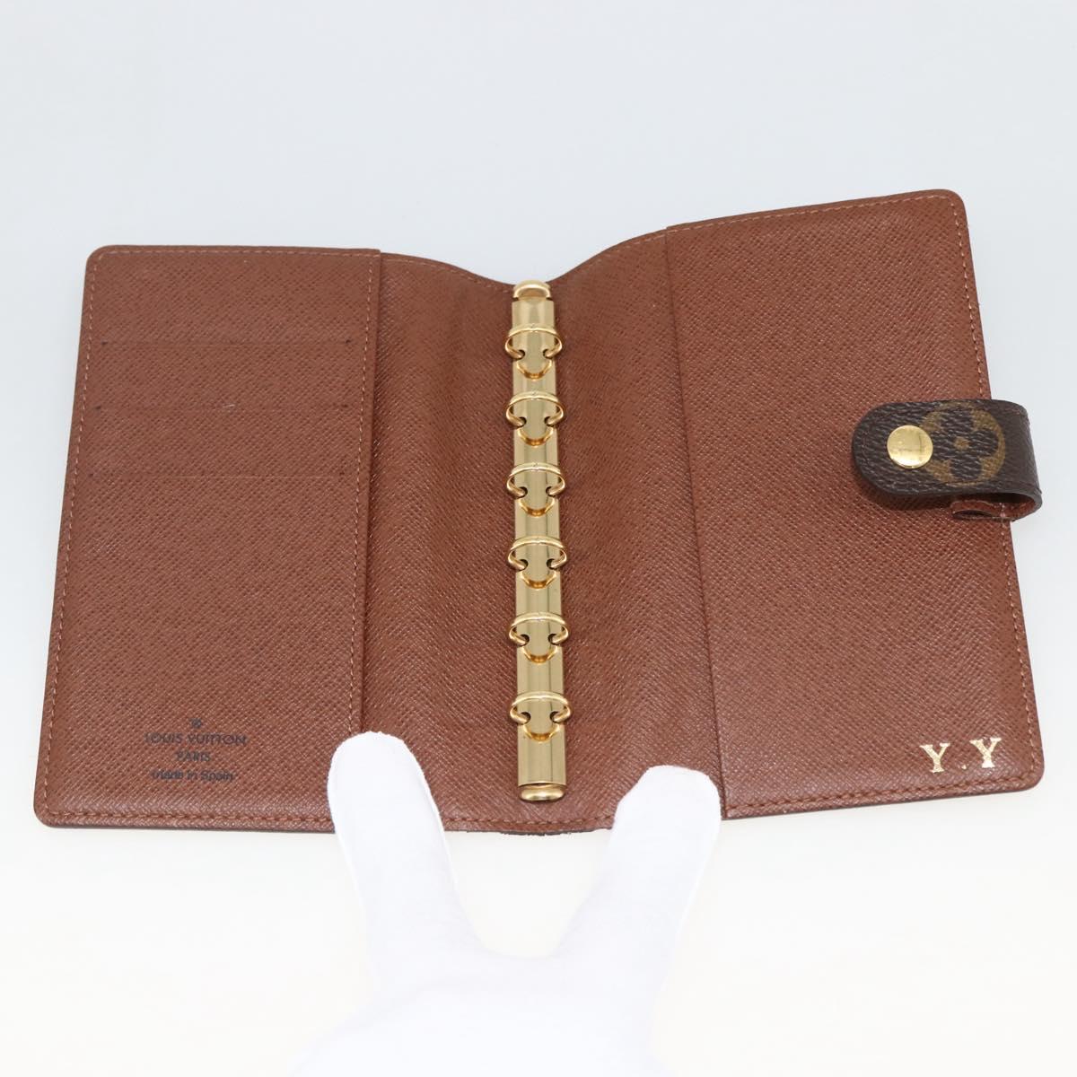 LOUIS VUITTON Monogram Agenda PM Day Planner Cover R20005 LV Auth BA11318