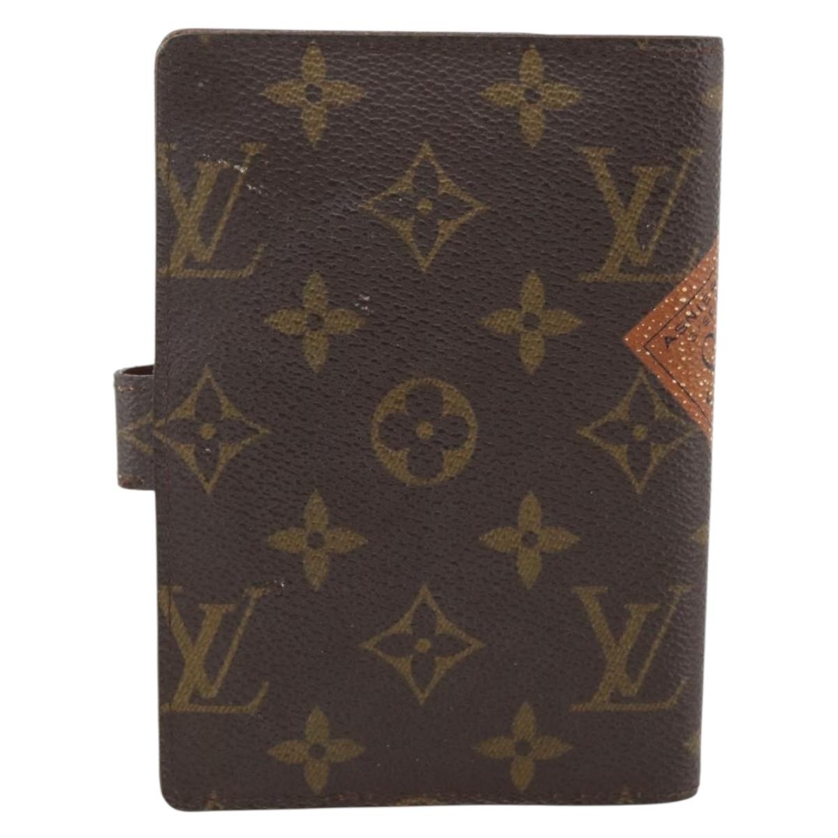 LOUIS VUITTON Monogram Trunk Label Agenda PM R21067 LV Auth BA11321