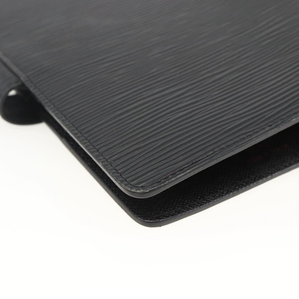 LOUIS VUITTON Epi Agenda MM Day Planner Cover Black R20042 LV Auth BA11324