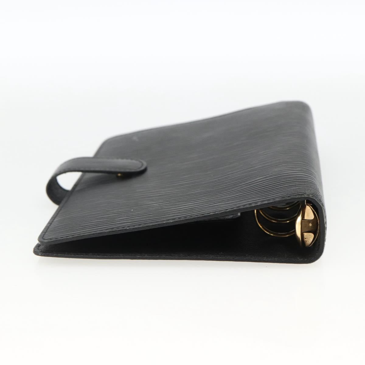 LOUIS VUITTON Epi Agenda MM Day Planner Cover Black R20042 LV Auth BA11324