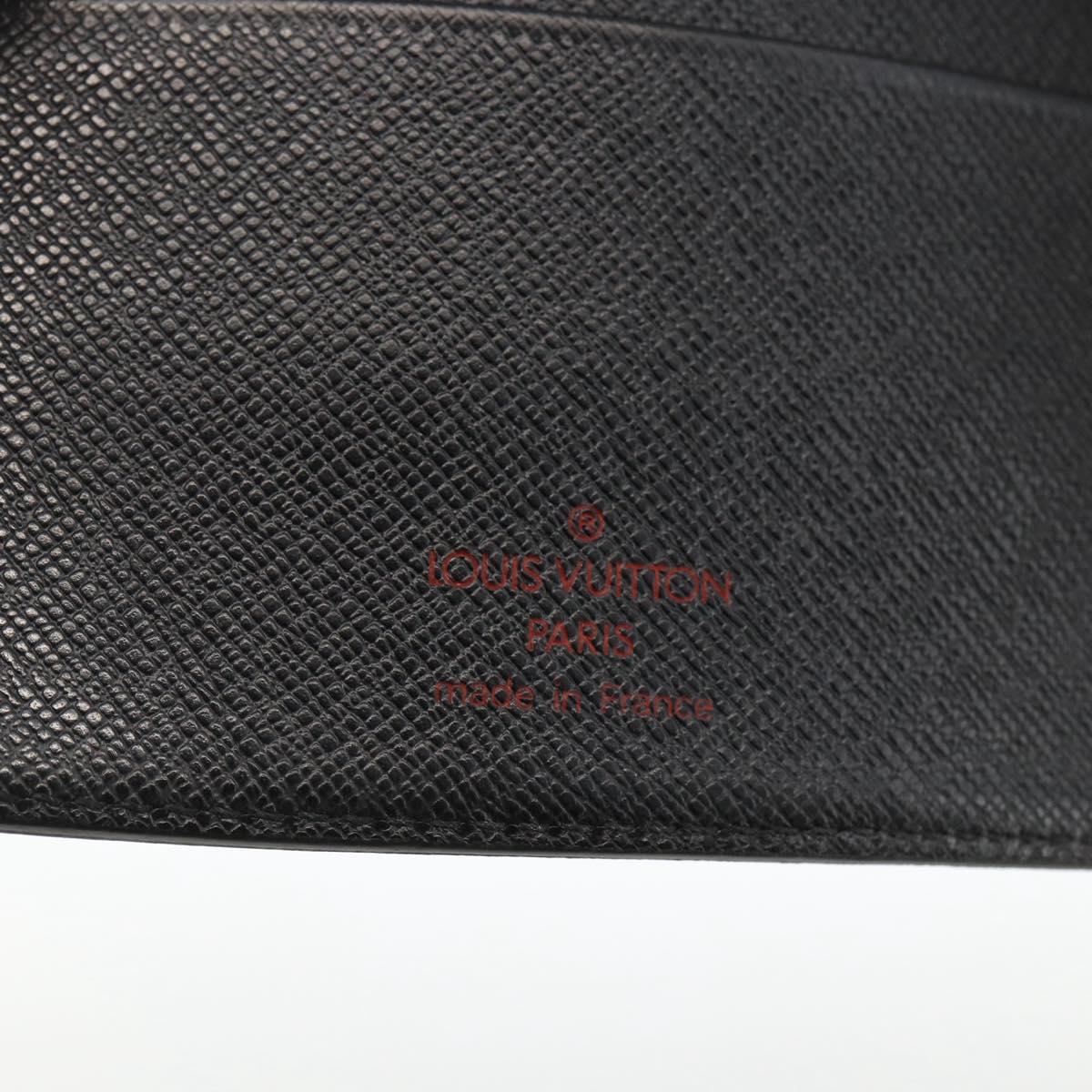 LOUIS VUITTON Epi Agenda MM Day Planner Cover Black R20042 LV Auth BA11325
