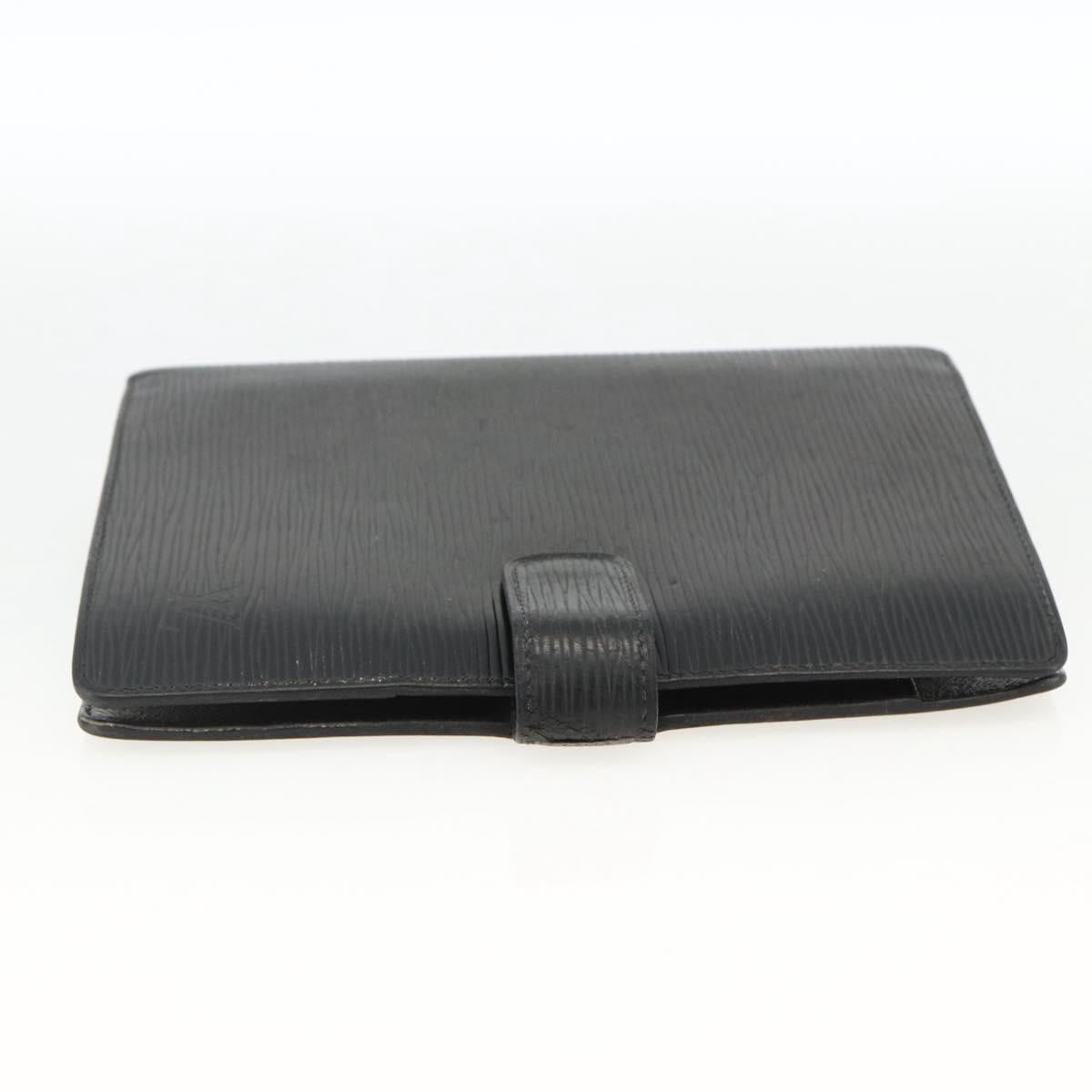 LOUIS VUITTON Epi Agenda MM Day Planner Cover Black R20042 LV Auth BA11325