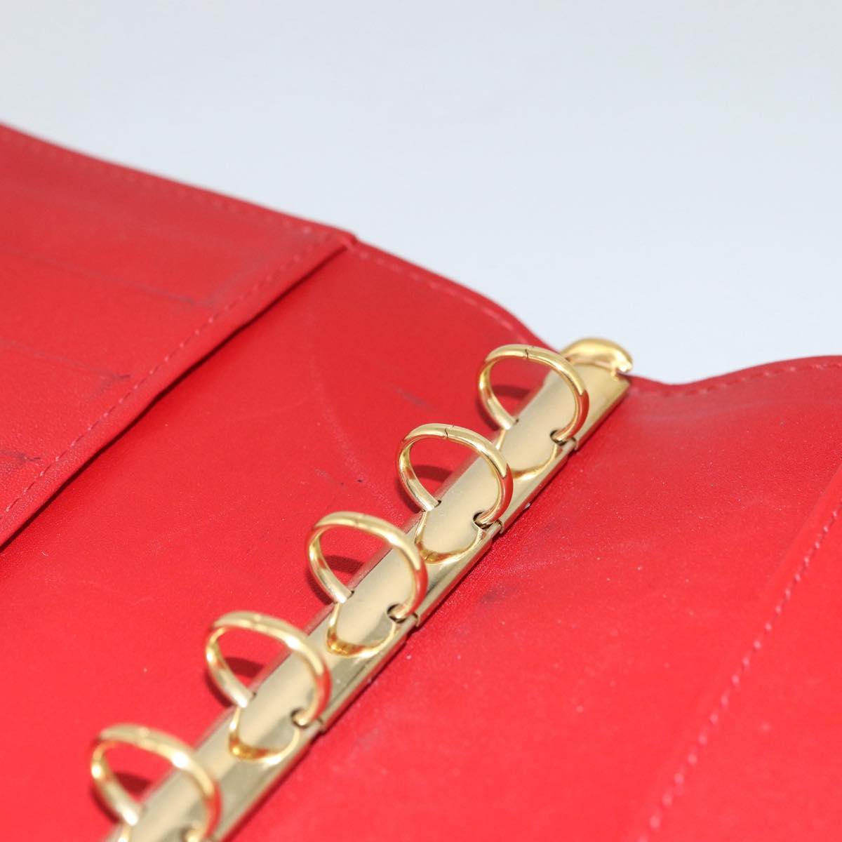LOUIS VUITTON Vernis Agenda PM Day Planner Cover Rouge R21003 LV Auth BA11327