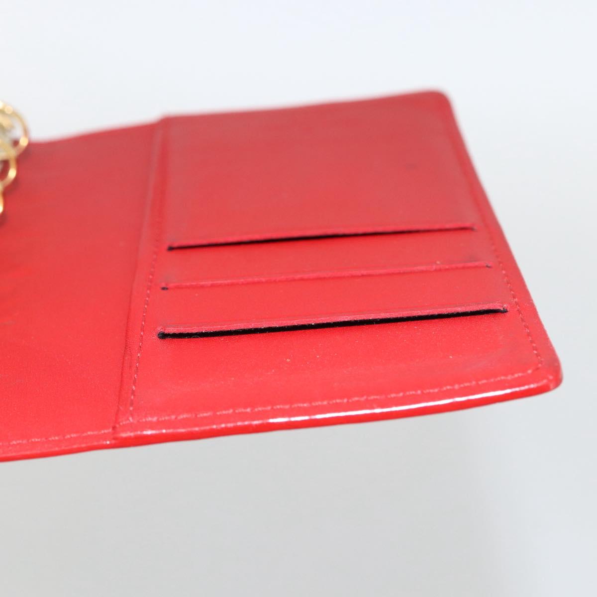 LOUIS VUITTON Vernis Agenda PM Day Planner Cover Rouge R21003 LV Auth BA11327
