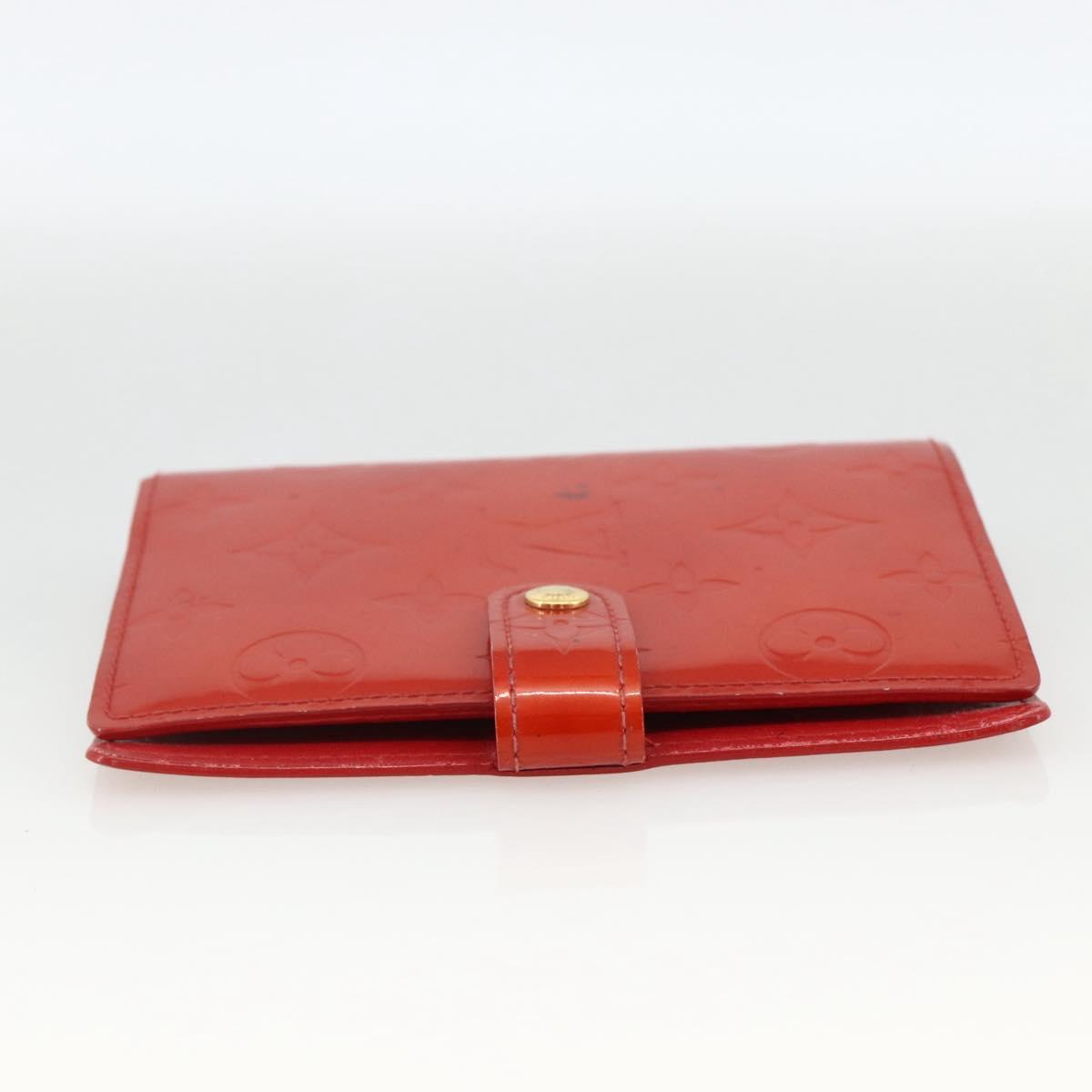 LOUIS VUITTON Vernis Agenda PM Day Planner Cover Rouge R21003 LV Auth BA11327