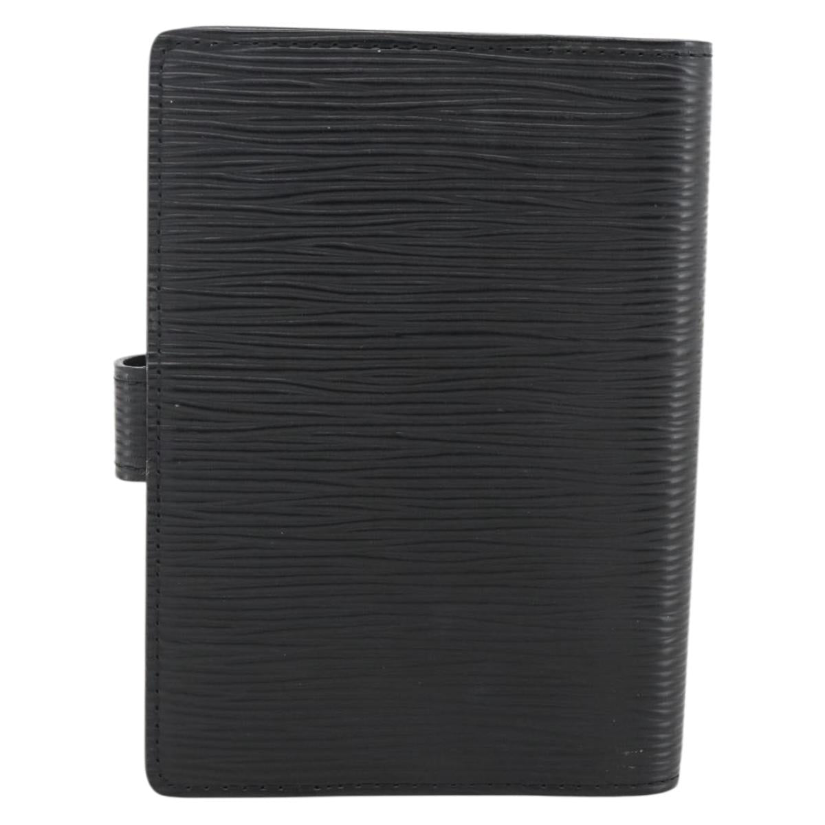 LOUIS VUITTON Epi Agenda PM Day Planner Cover Black R20092 LV Auth BA11328