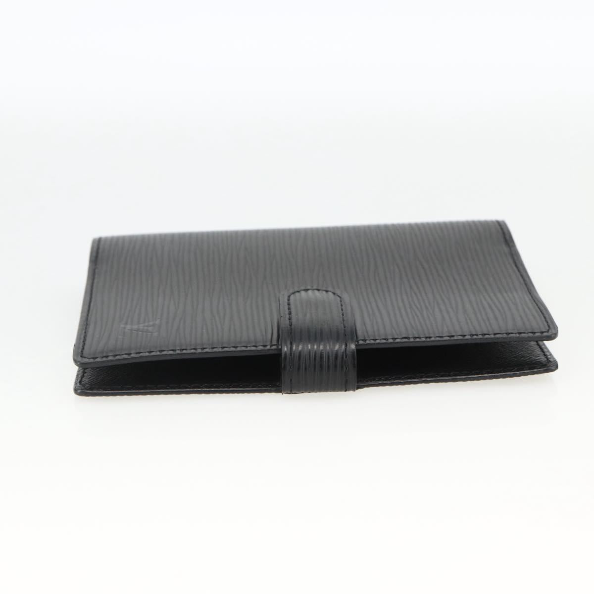 LOUIS VUITTON Epi Agenda PM Day Planner Cover Black R20092 LV Auth BA11328