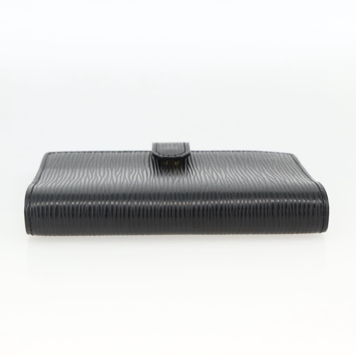 LOUIS VUITTON Epi Agenda PM Day Planner Cover Black R20092 LV Auth BA11328