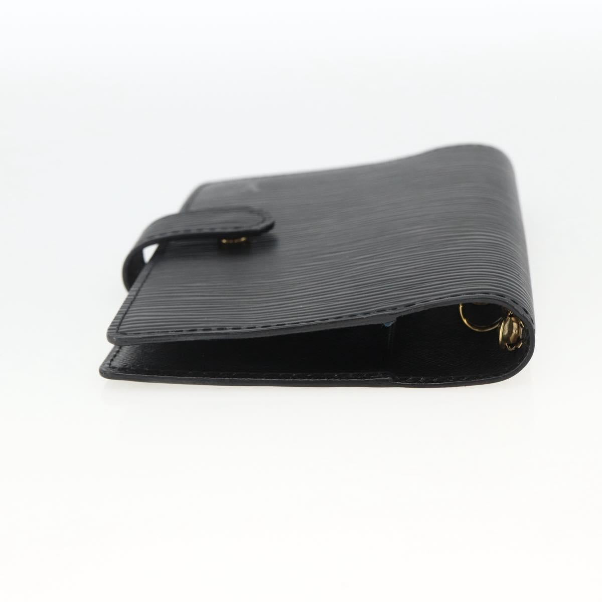 LOUIS VUITTON Epi Agenda PM Day Planner Cover Black R20092 LV Auth BA11328