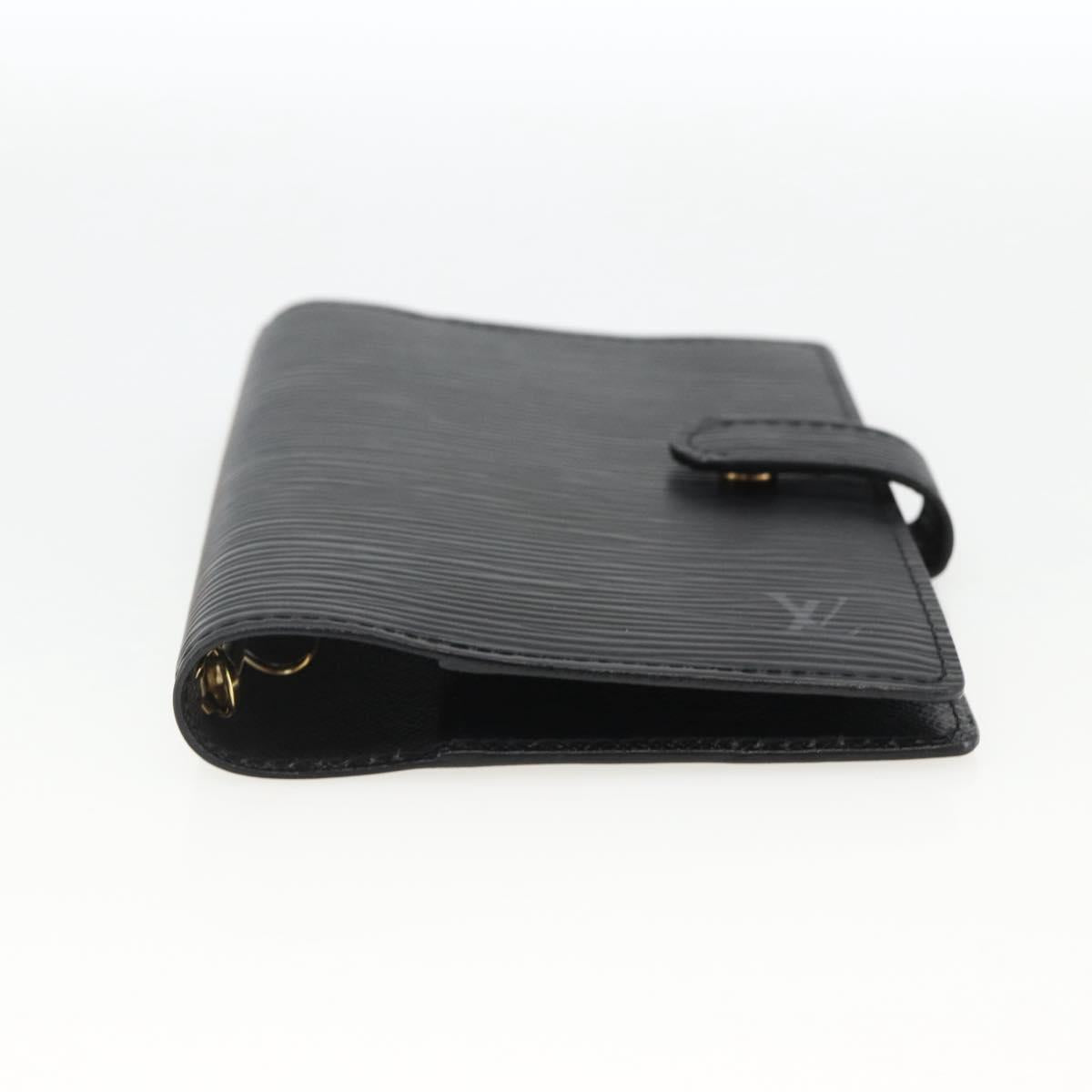LOUIS VUITTON Epi Agenda PM Day Planner Cover Black R20092 LV Auth BA11328