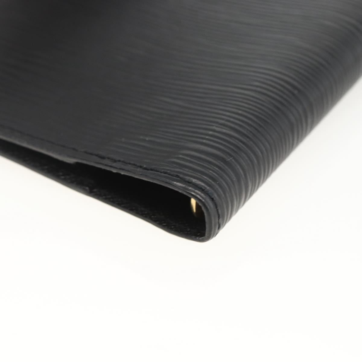 LOUIS VUITTON Epi Agenda PM Day Planner Cover Black R20092 LV Auth BA11329