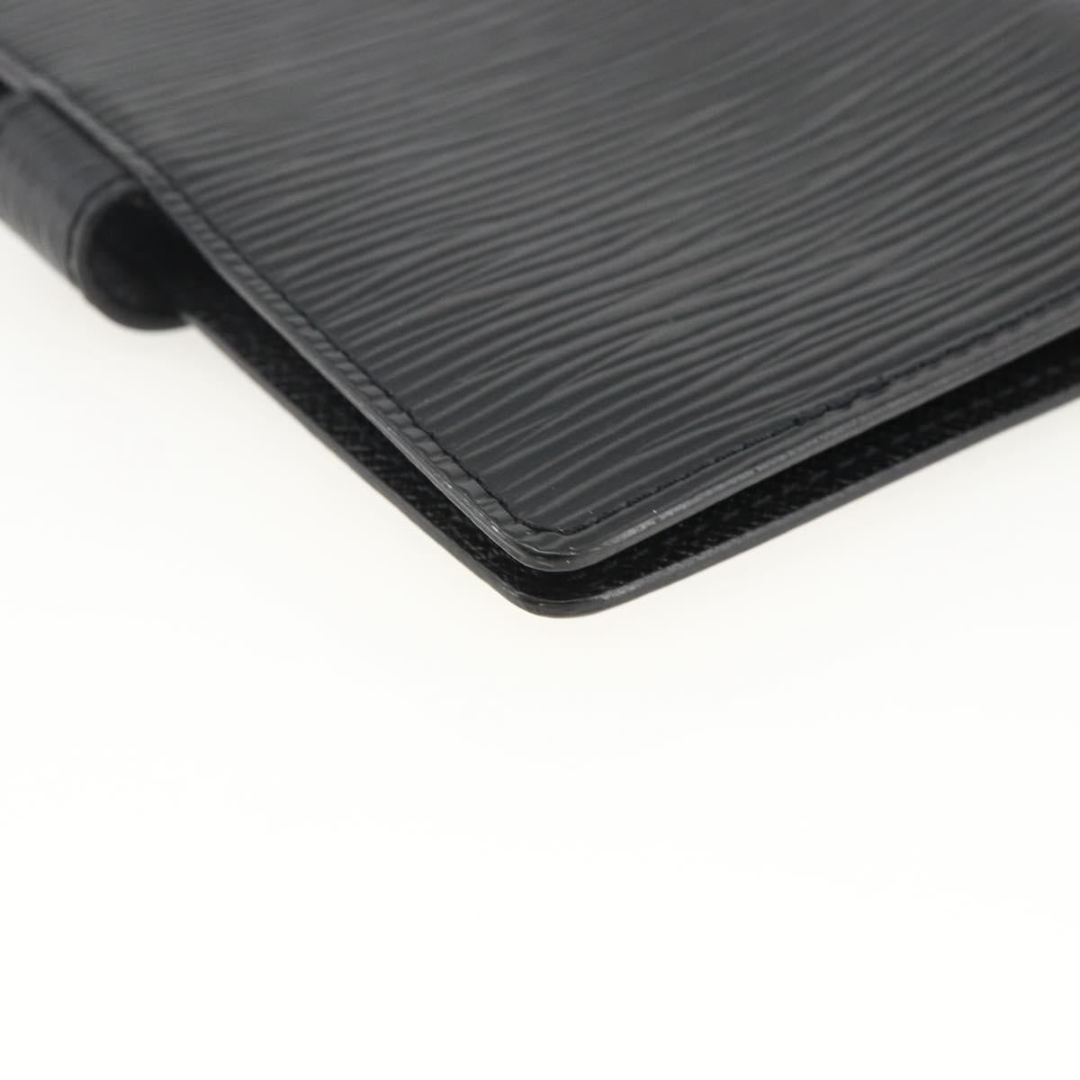 LOUIS VUITTON Epi Agenda PM Day Planner Cover Black R20092 LV Auth BA11329