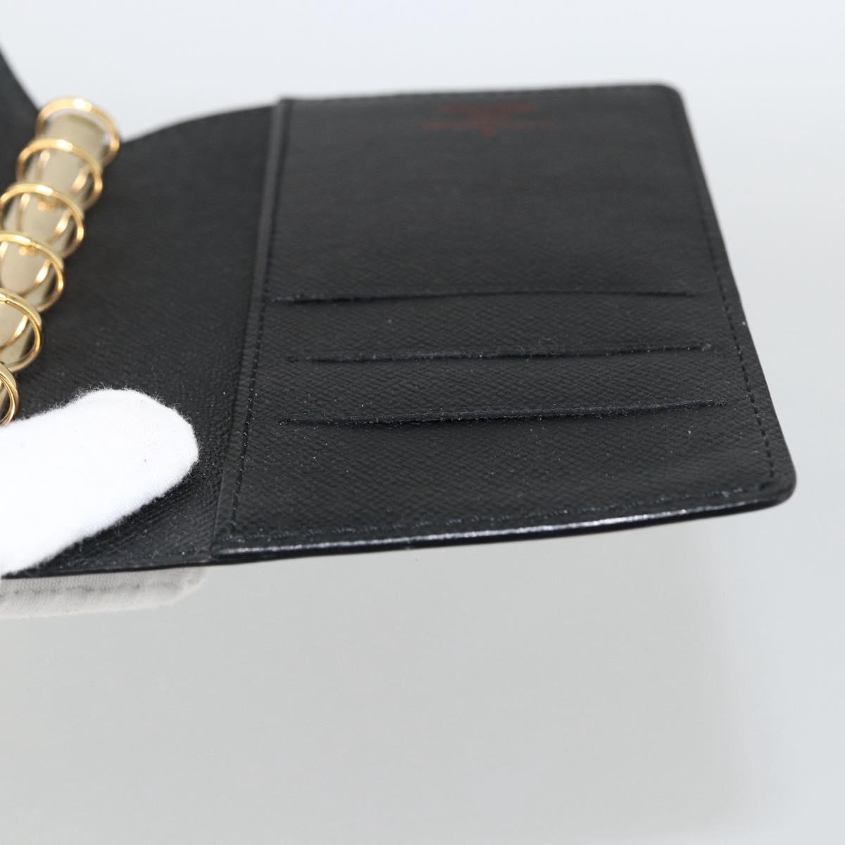 LOUIS VUITTON Epi Agenda PM Day Planner Cover Black R20092 LV Auth BA11329