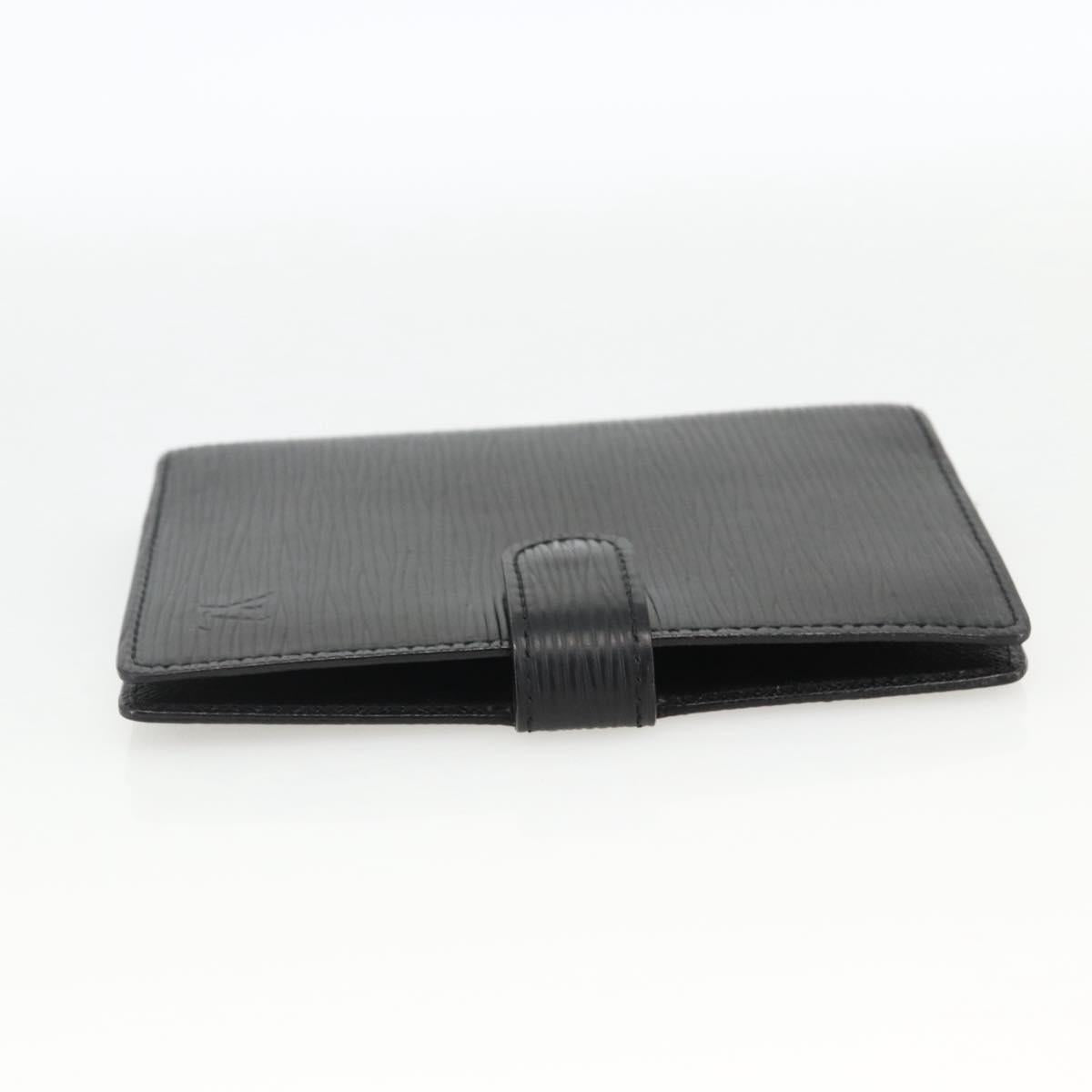 LOUIS VUITTON Epi Agenda PM Day Planner Cover Black R20092 LV Auth BA11329