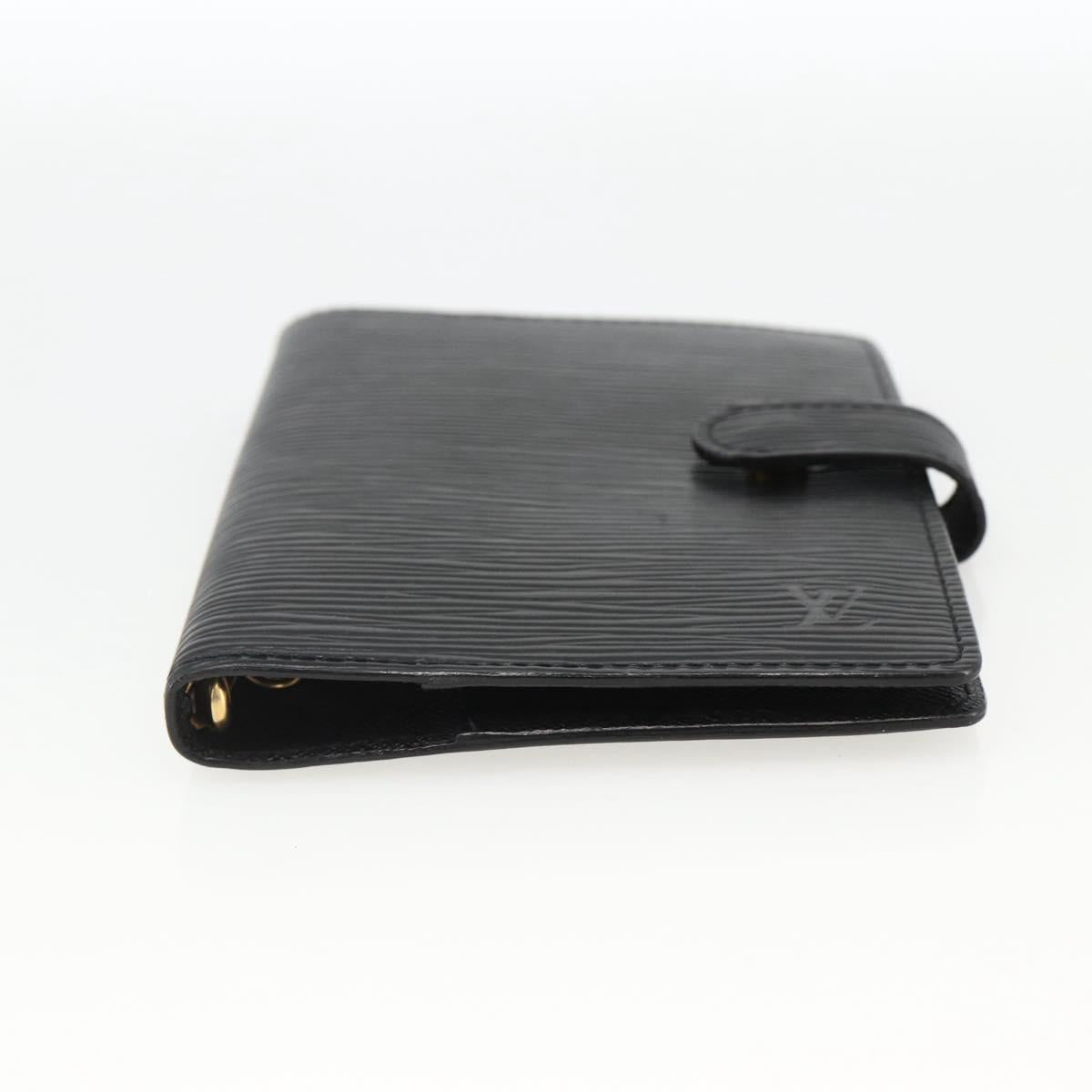 LOUIS VUITTON Epi Agenda PM Day Planner Cover Black R20092 LV Auth BA11329