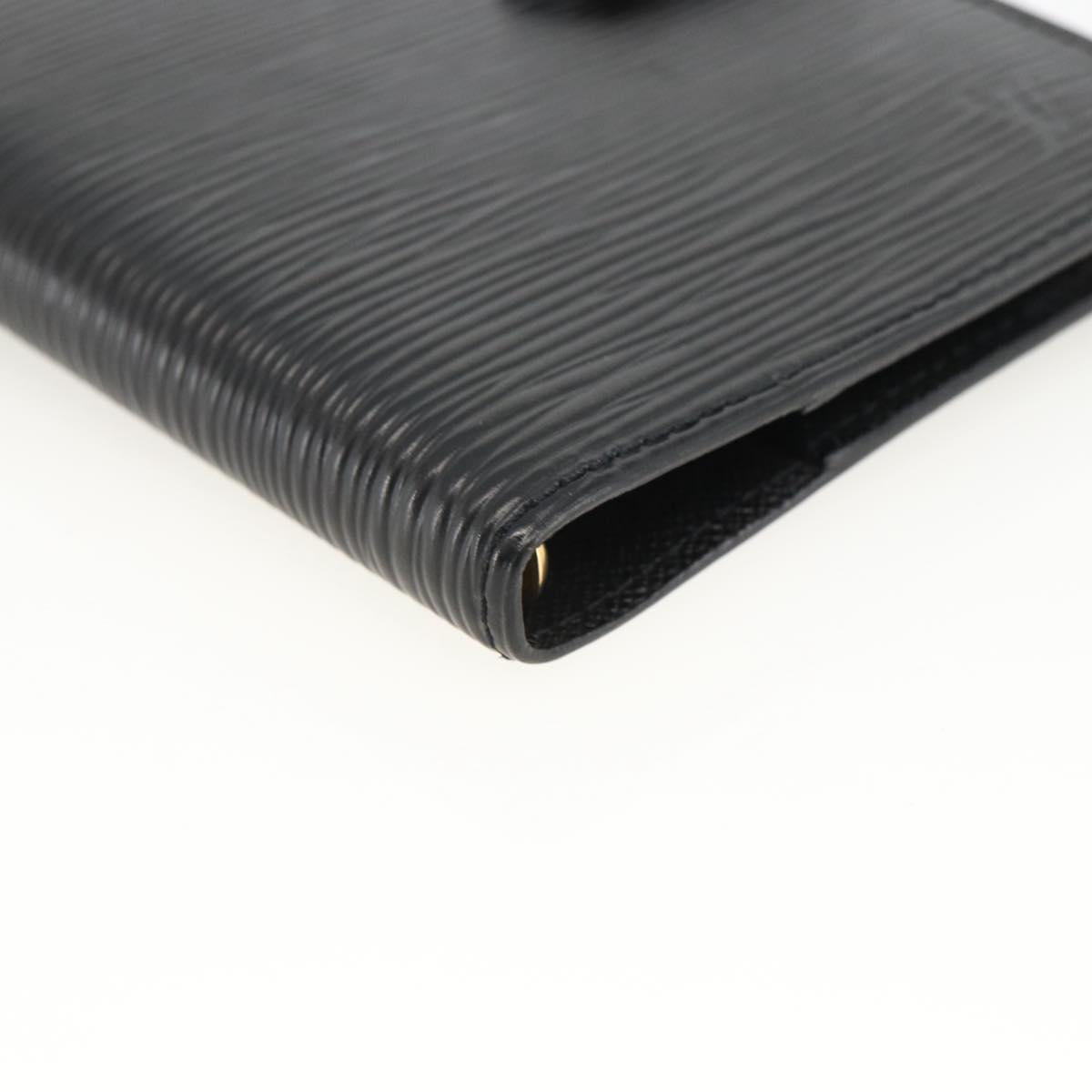 LOUIS VUITTON Epi Agenda PM Day Planner Cover Black R20092 LV Auth BA11329