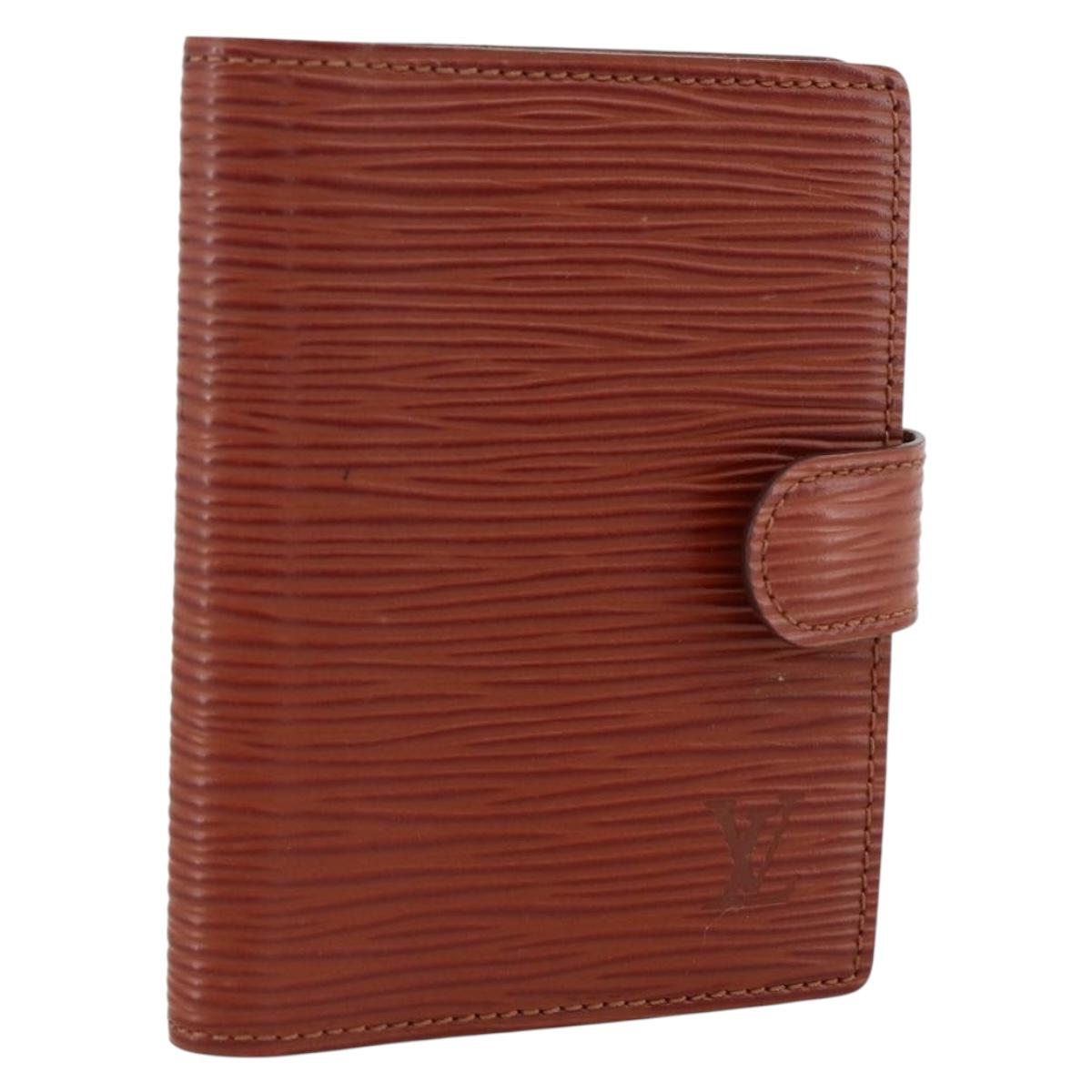 LOUIS VUITTON Epi Agenda Mini Day Planner Cover Brown LV Auth BA11330