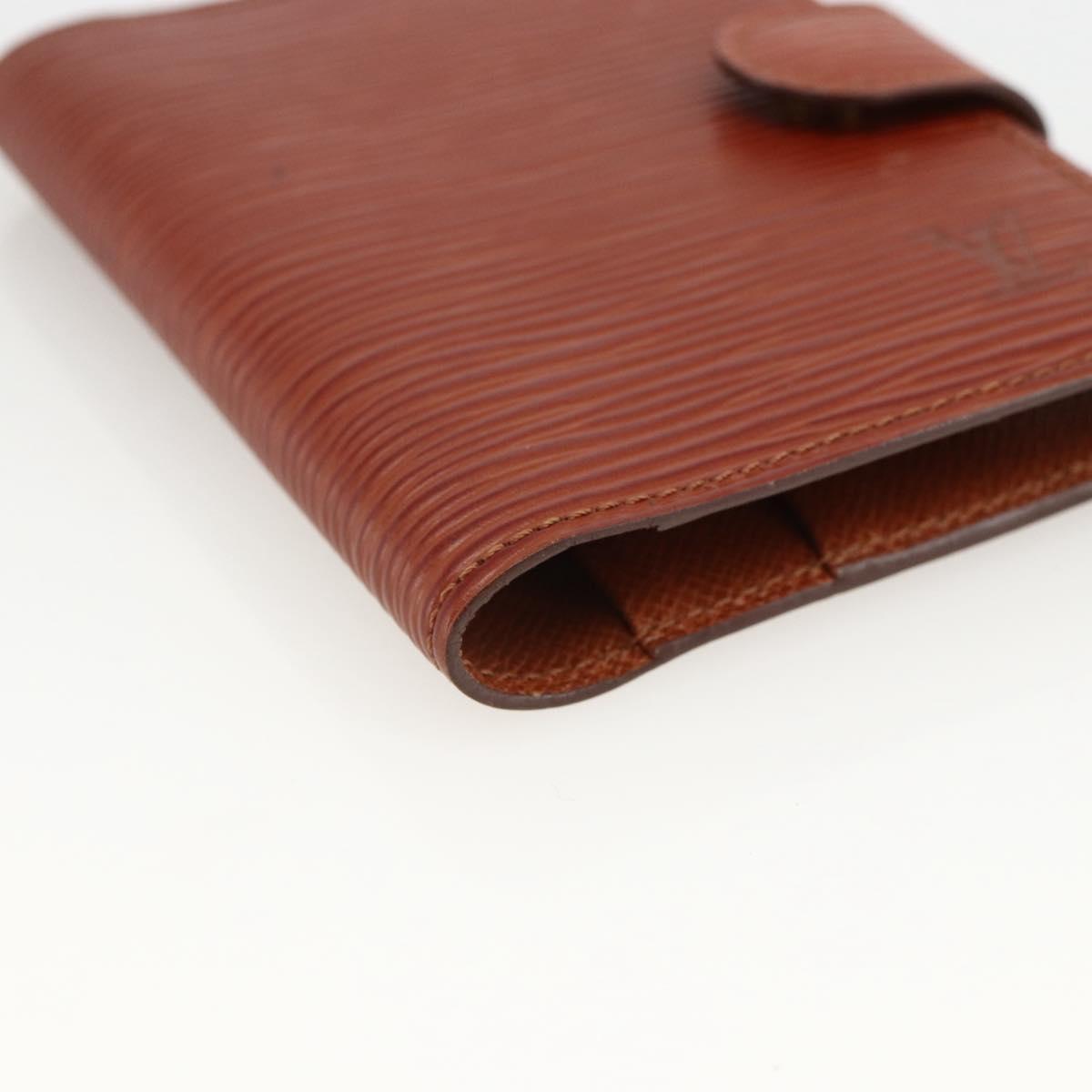 LOUIS VUITTON Epi Agenda Mini Day Planner Cover Brown LV Auth BA11330