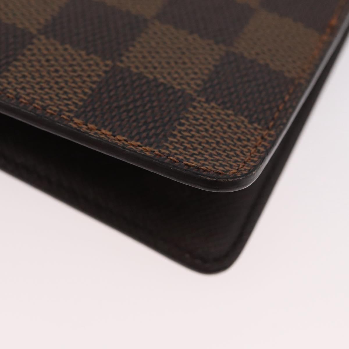 LOUIS VUITTON Damier Ebene Agenda MM Day Planner Cover R20240 LV Auth BA11331