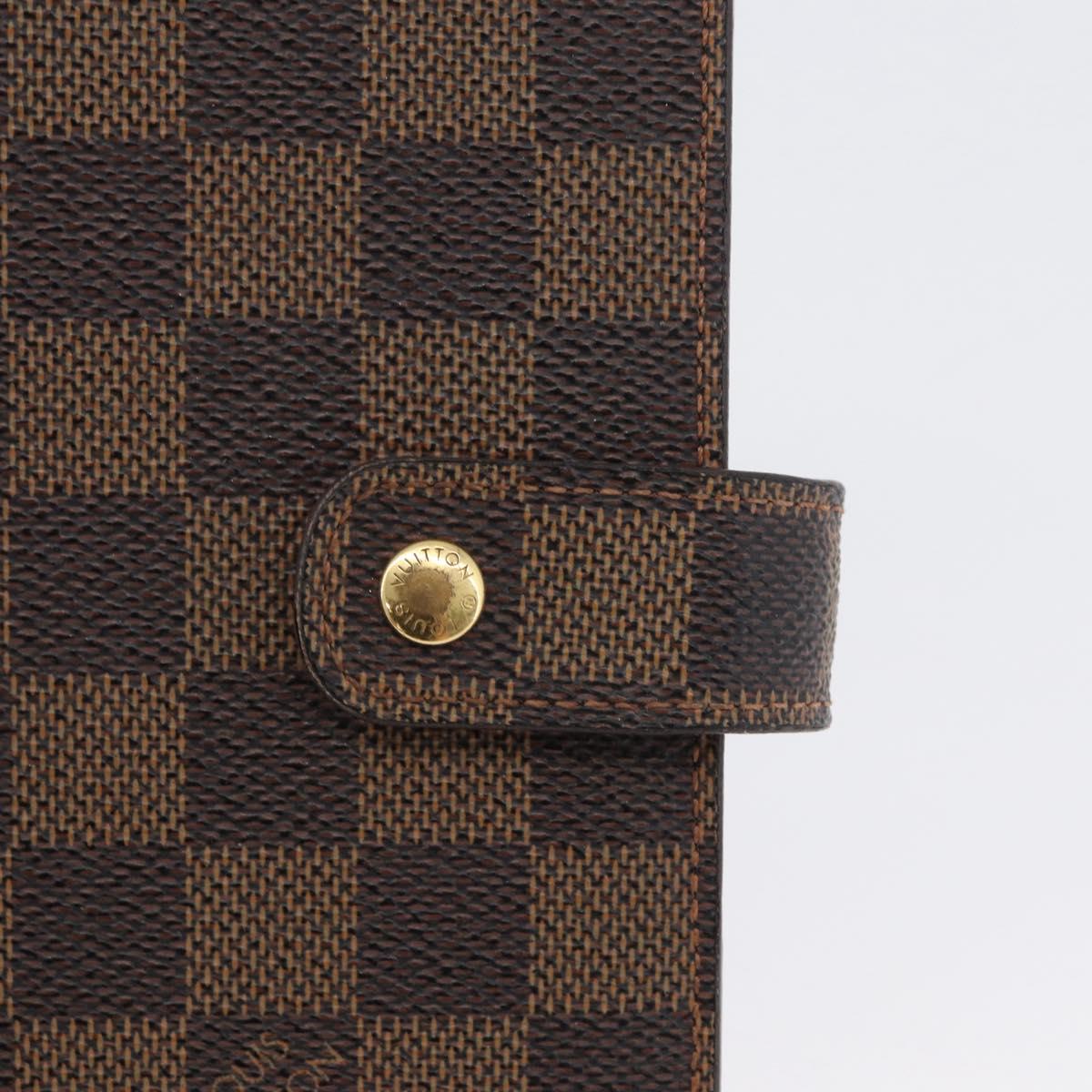 LOUIS VUITTON Damier Ebene Agenda MM Day Planner Cover R20240 LV Auth BA11331