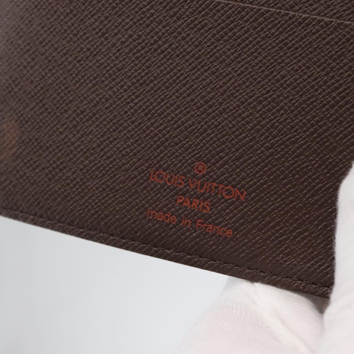 LOUIS VUITTON Damier Ebene Agenda MM Day Planner Cover R20240 LV Auth BA11331