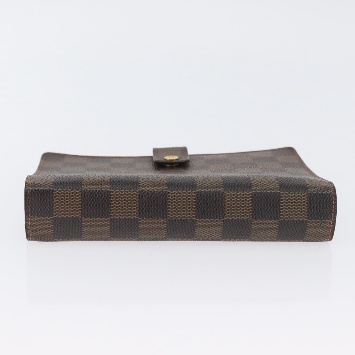 LOUIS VUITTON Damier Ebene Agenda MM Day Planner Cover R20240 LV Auth BA11331