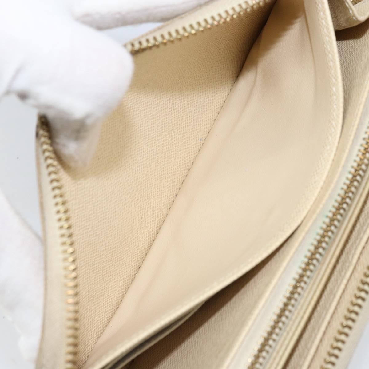 LOUIS VUITTON Damier Azur Zippy Wallet Long Wallet N60019 LV Auth BA11336