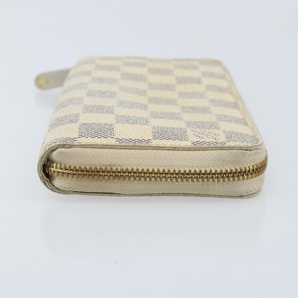 LOUIS VUITTON Damier Azur Zippy Wallet Long Wallet N60019 LV Auth BA11336