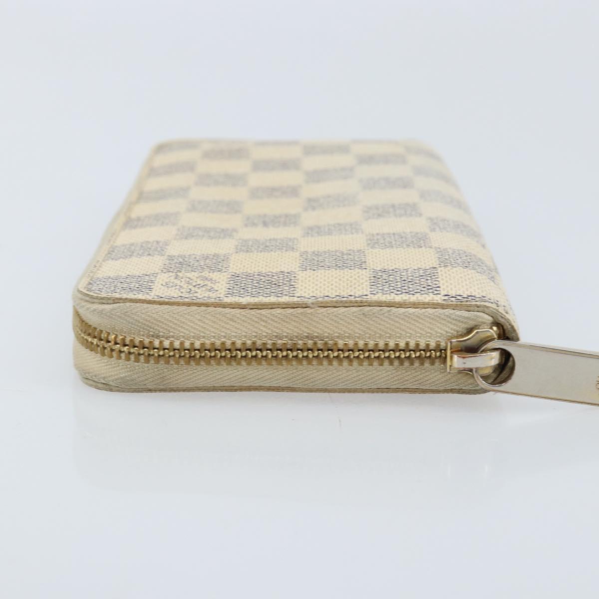 LOUIS VUITTON Damier Azur Zippy Wallet Long Wallet N60019 LV Auth BA11336