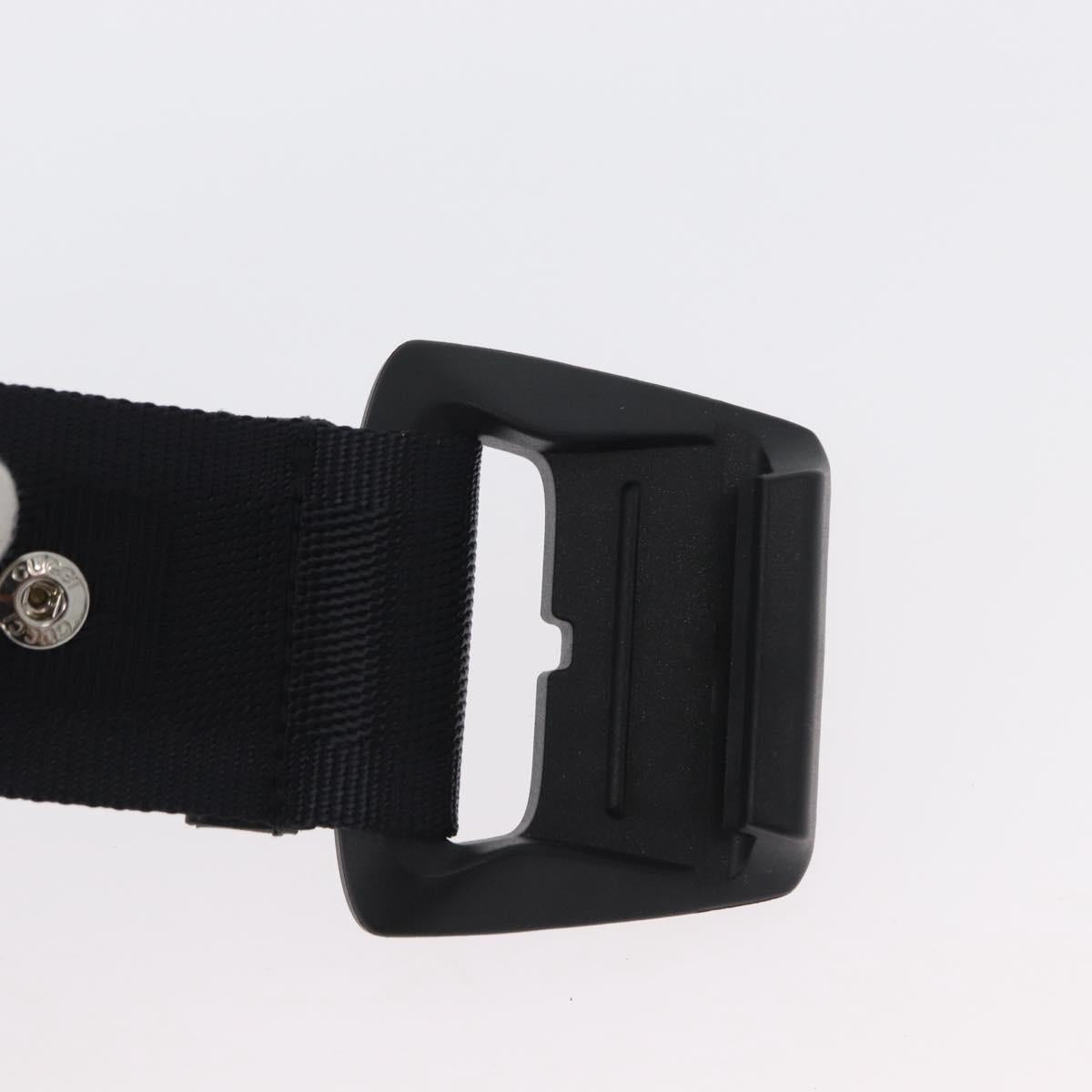GUCCI Belt Nylon Black 778889 Auth BA11346V