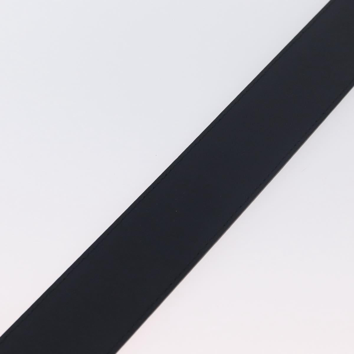 GUCCI Belt Leather 39.4"" Outlet Navy Silver 449716 Auth BA11347V