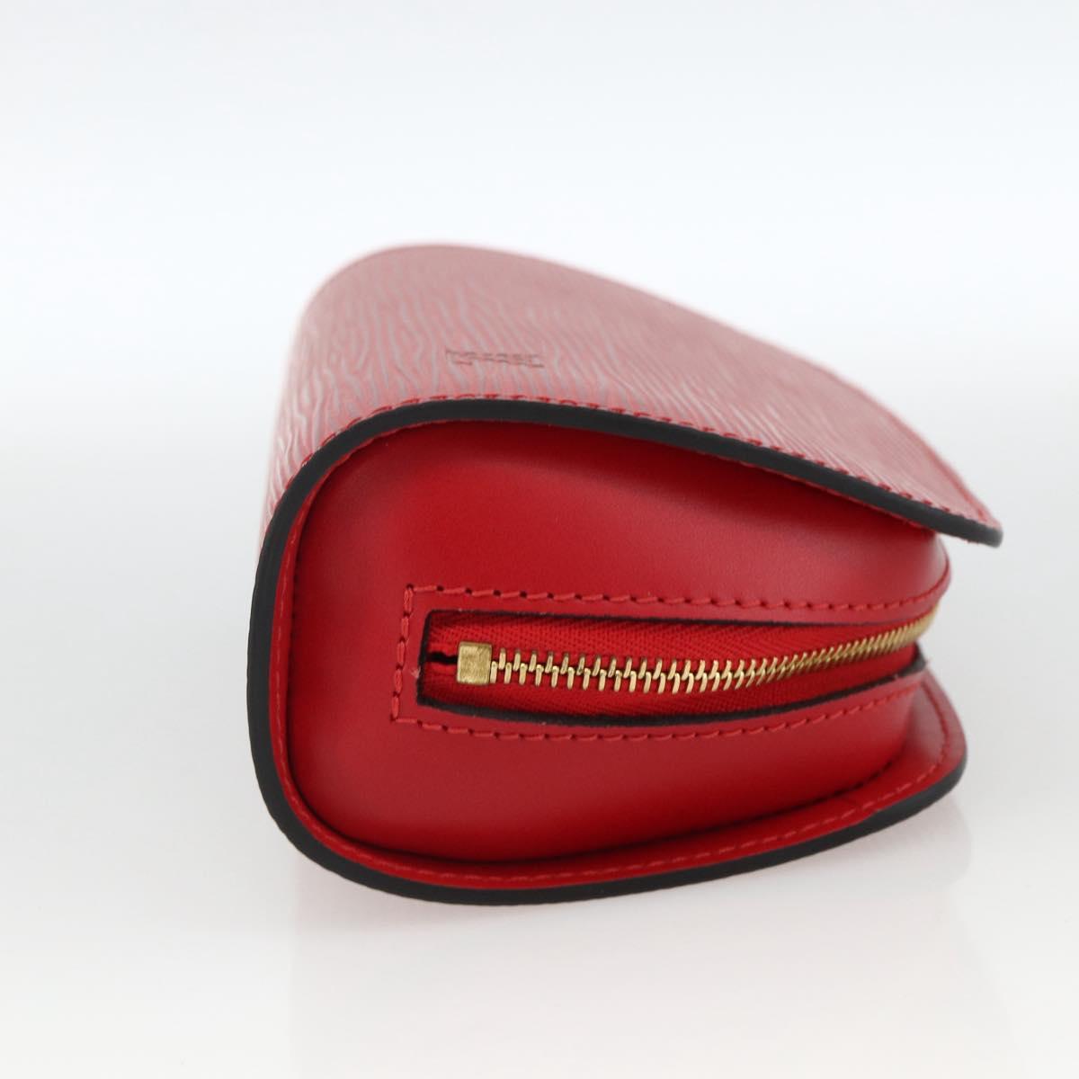 LOUIS VUITTON Epi Dauphine PM Pouch Castilian Red M48447 LV Auth BA11348