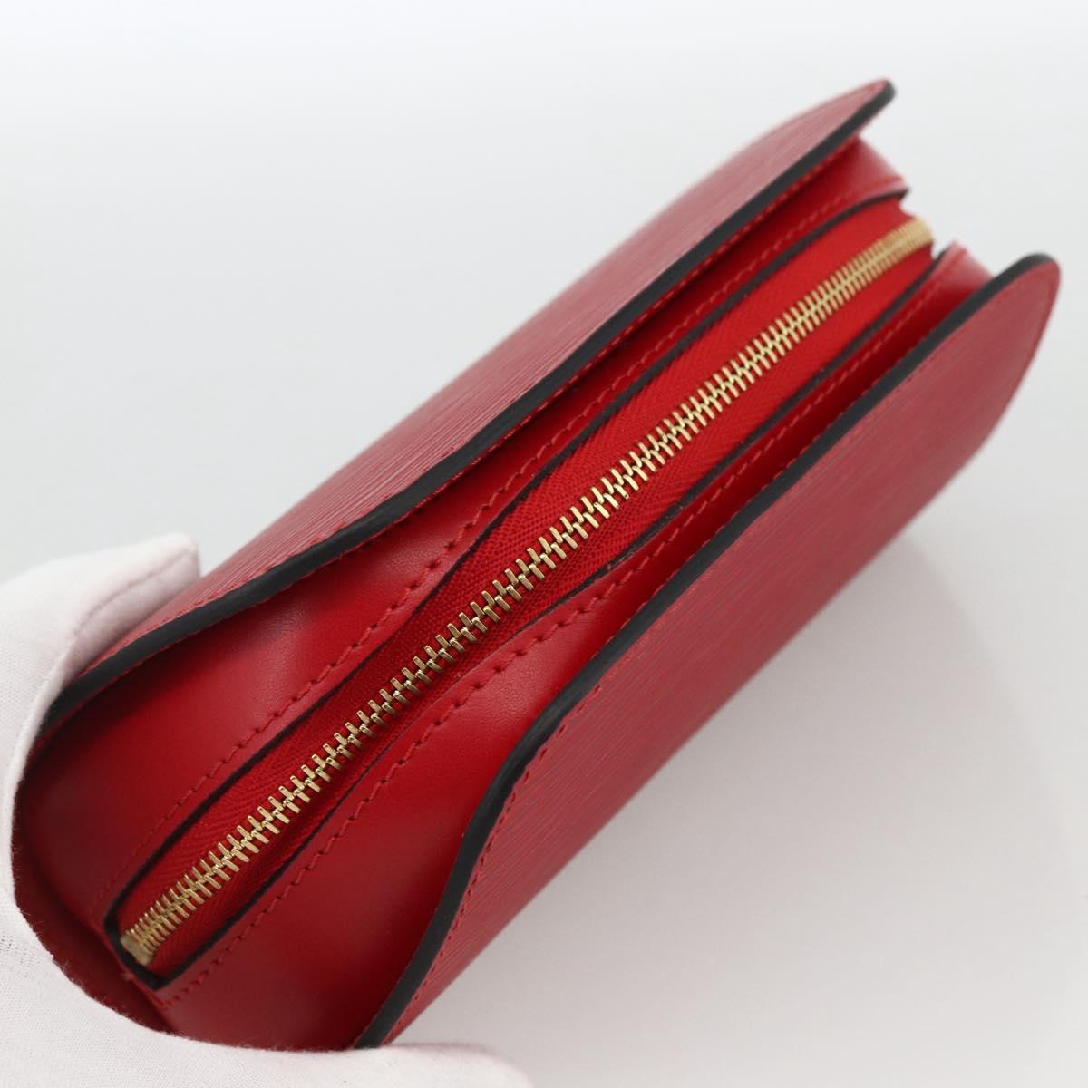 LOUIS VUITTON Epi Dauphine PM Pouch Castilian Red M48447 LV Auth BA11348