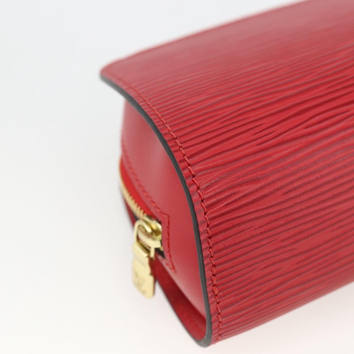 LOUIS VUITTON Epi Dauphine PM Pouch Castilian Red M48447 LV Auth BA11348