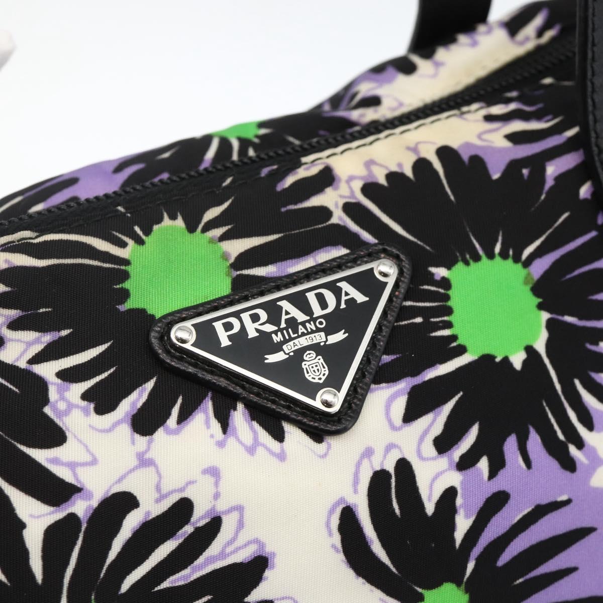 PRADA Tote Bag Nylon 2way Multicolor Silver Auth BA11353A