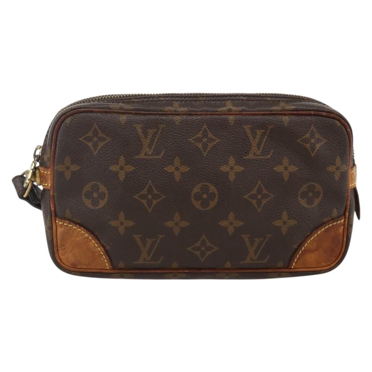 LOUIS VUITTON Monogram Marly Dragonne PM Clutch Bag M51827 LV Auth BA11355