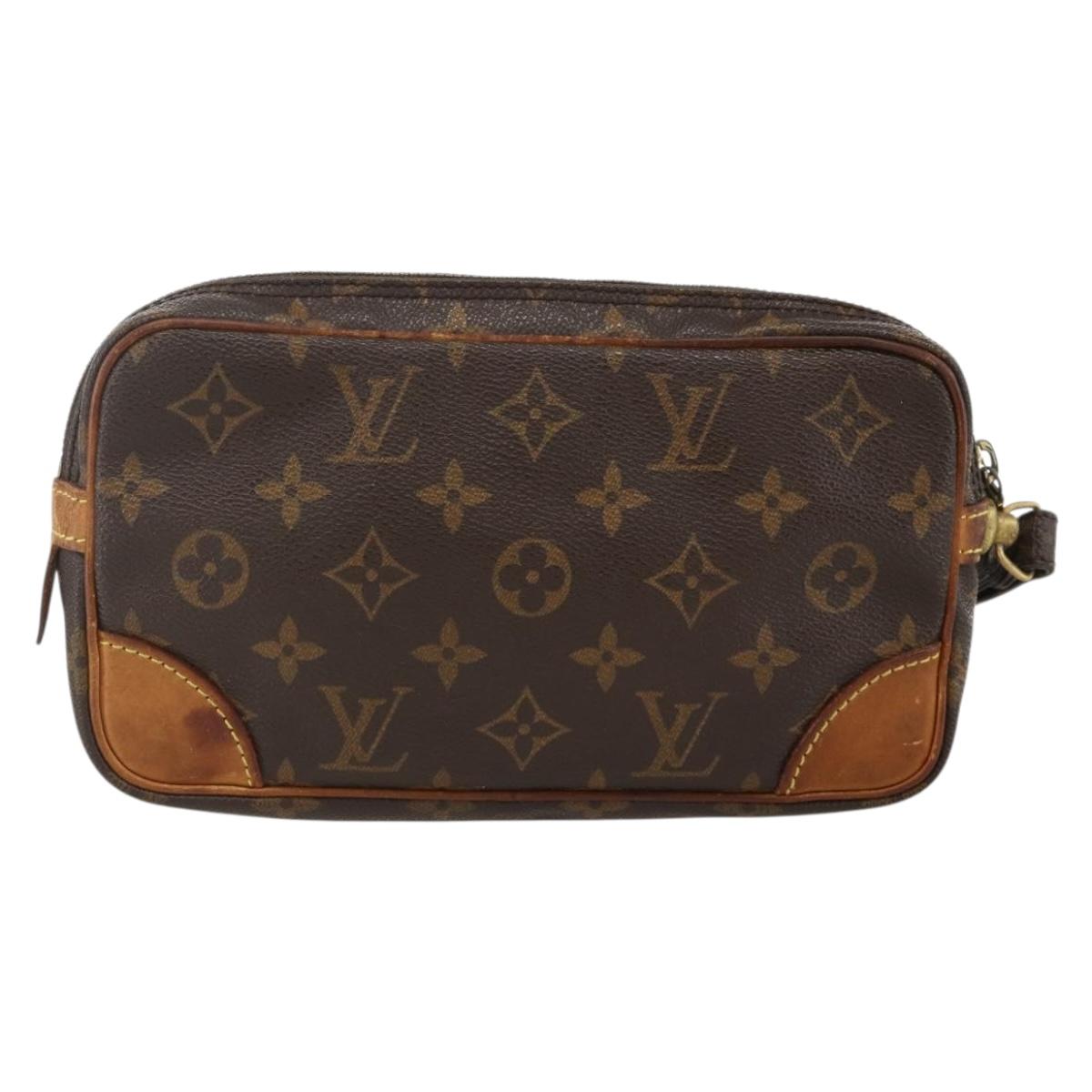LOUIS VUITTON Monogram Marly Dragonne PM Clutch Bag M51827 LV Auth BA11355