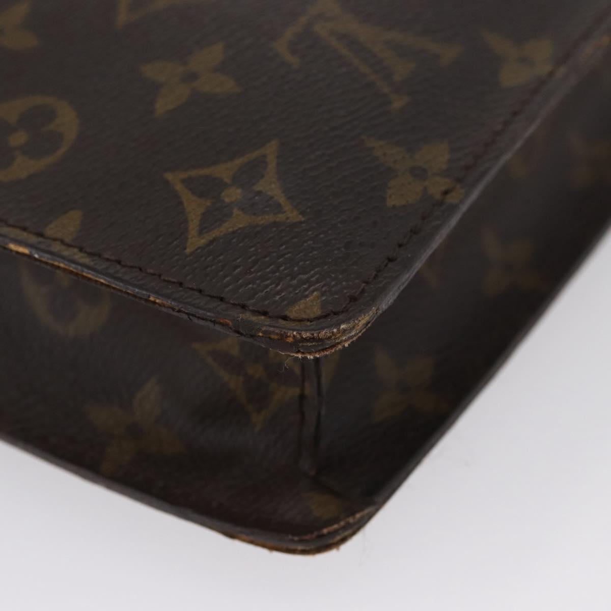 LOUIS VUITTON Monogram Porte Documents Senatur Briefcase M53335 LV Auth BA11356