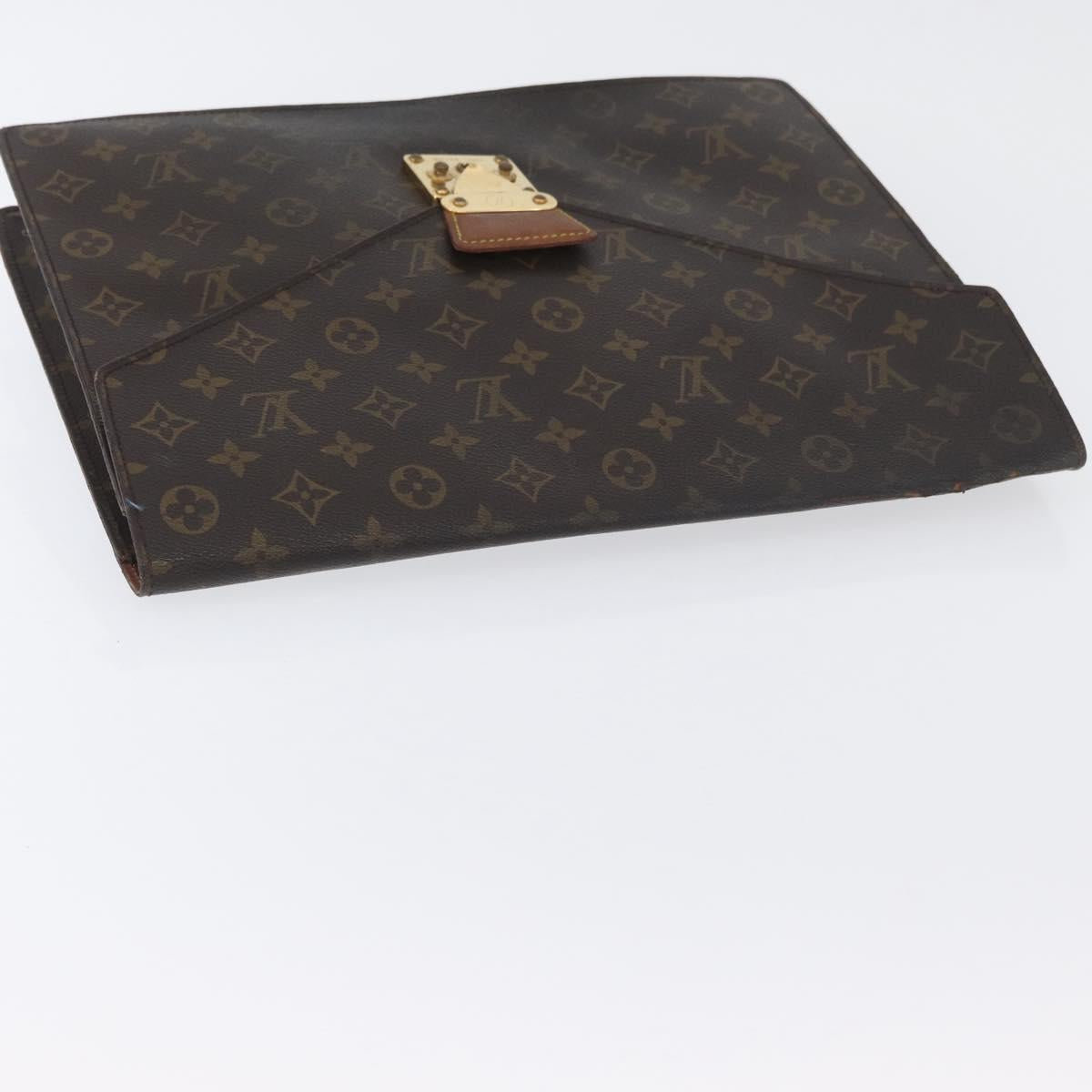 LOUIS VUITTON Monogram Porte Documents Senatur Briefcase M53335 LV Auth BA11356