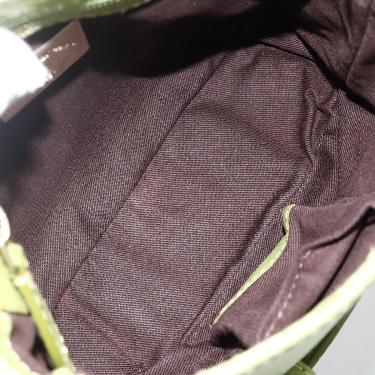 BALLY Shoulder Bag Leather Light green Auth BA11358A