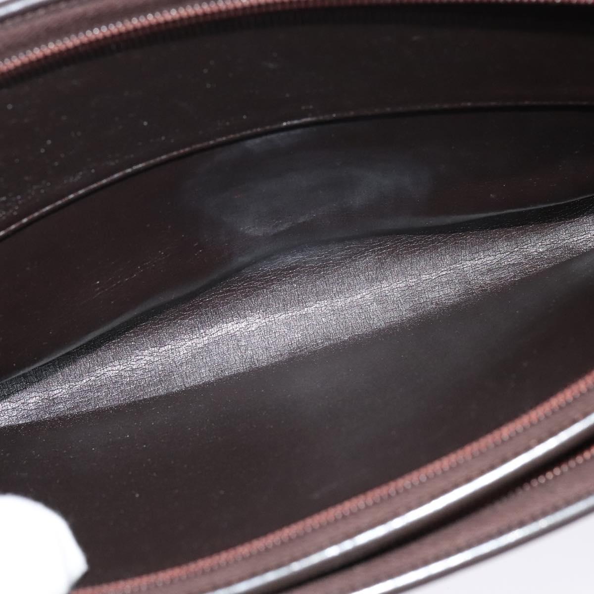 Christian Dior Trotter Canvas Shoulder Bag Brown Gold Auth BA1136