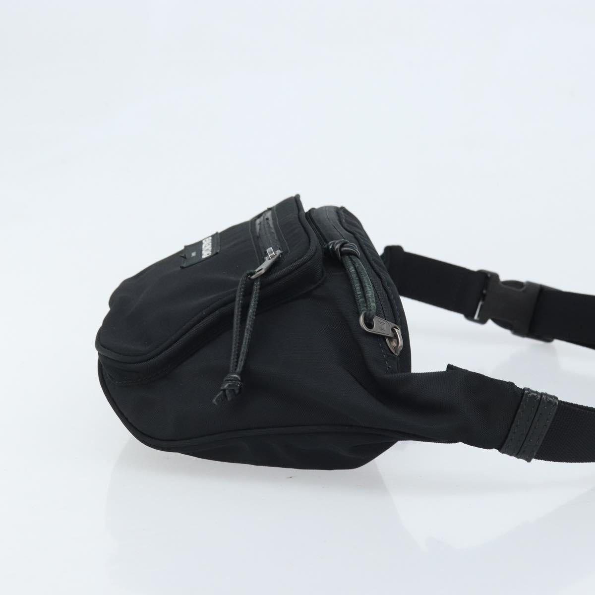 BALENCIAGA Body Bag Nylon Black 482389 Auth BA11367