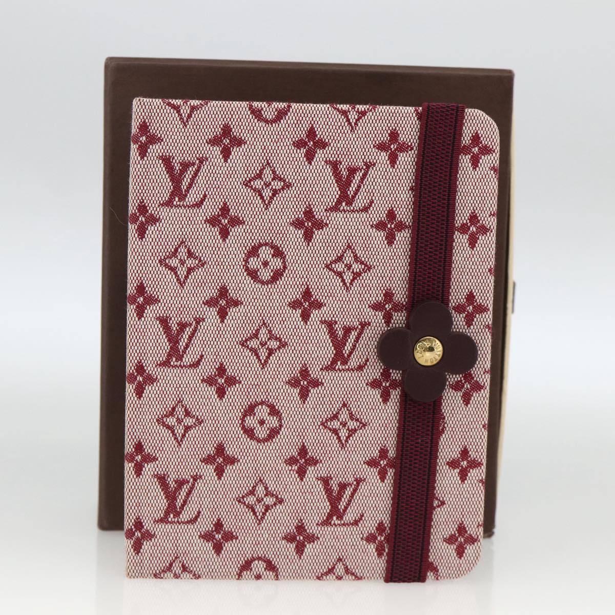 LOUIS VUITTON Monogram Mini Carnet MM Day Planner Cover Red R20834 Auth BA11370A