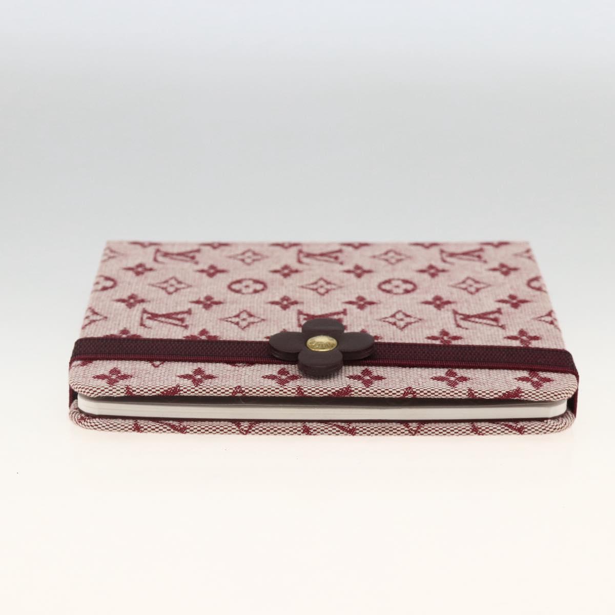 LOUIS VUITTON Monogram Mini Carnet MM Day Planner Cover Red R20834 Auth BA11370A
