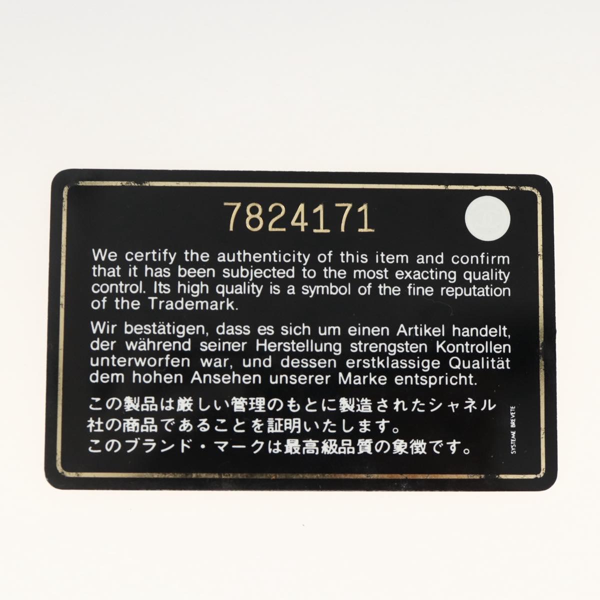 CHANEL Choco Bar Hand Bag Nylon Black Silver CC Auth BA11373